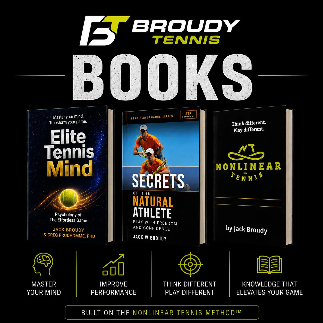 Read all the books about NonLinear Tennis, from technique to psychology.